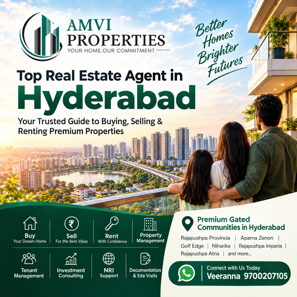 Top Real Estate Agent in Hyderabad - AMVI Properties